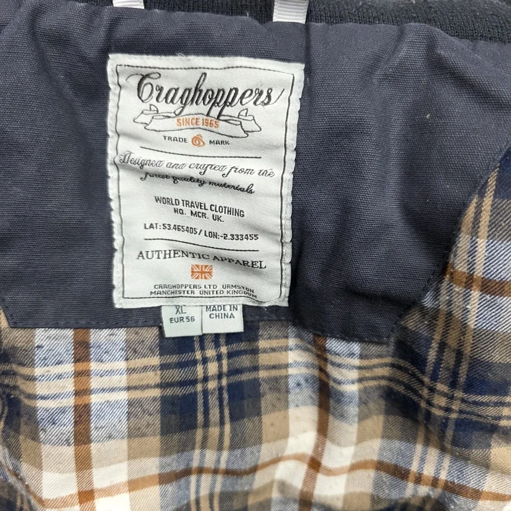 Craghoppers‎ mens puffer Blue Utility vest size Xlarge Flannel Lining